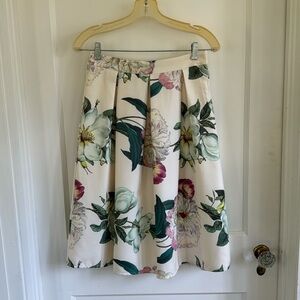 Floral Midi Skirt Sz S. 27" length